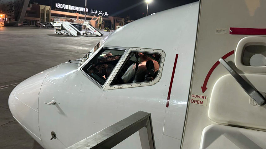 Sur le tarmac de l'aéroport Ménara - © RH